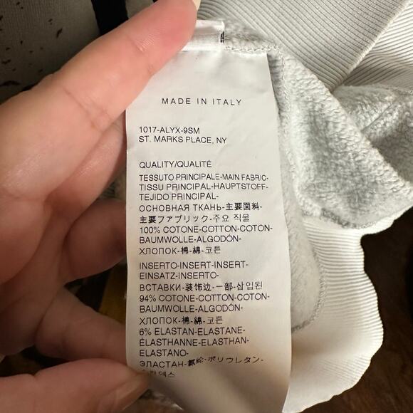 NEW 1017 ALYX 9SM Men's Hoodie Python Snake Print Gray Brown Sweatshirt Size XXL - Picture 14 of 16